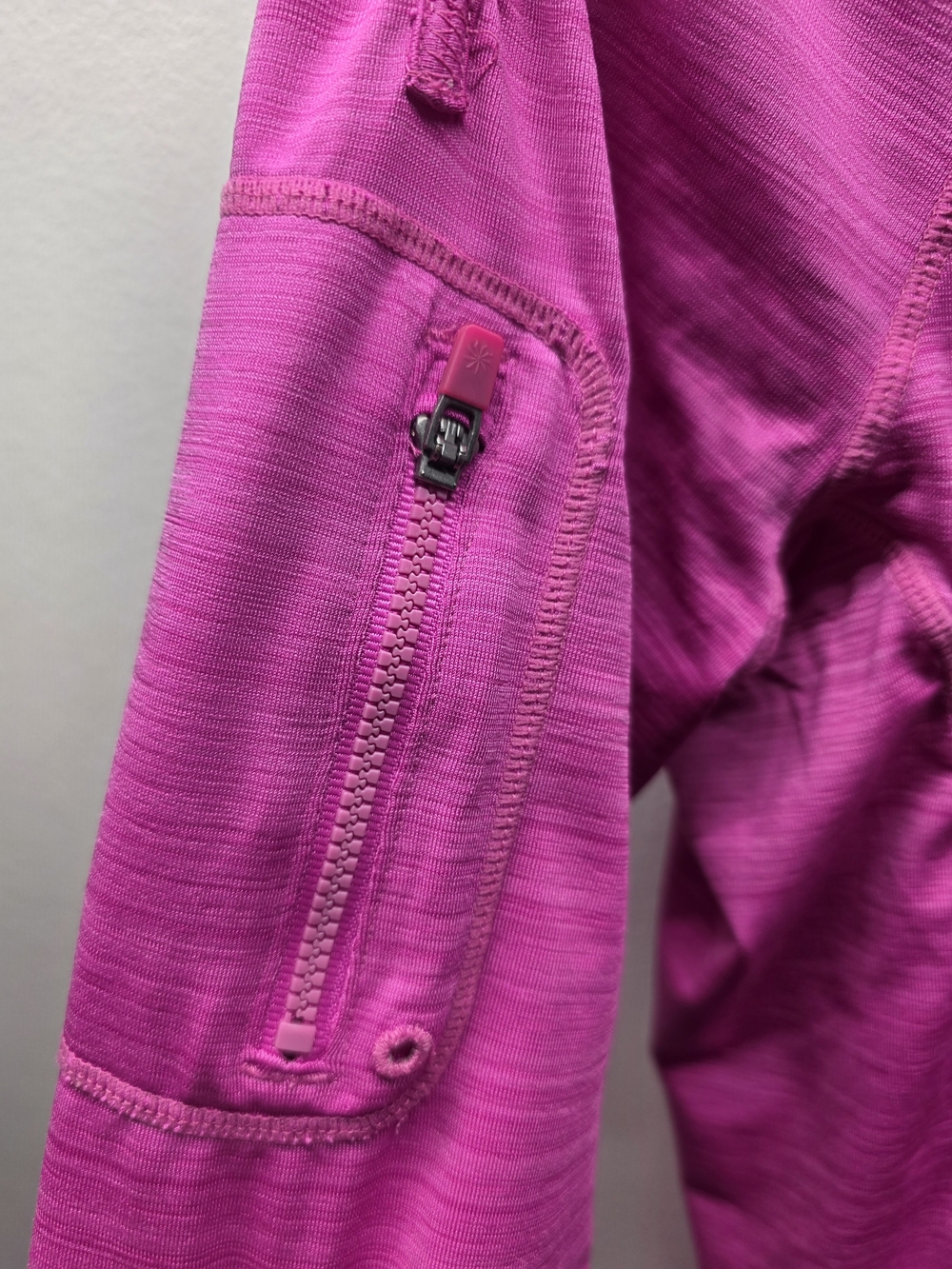 Athleta Women's Long-Sleeve Half-Zip Top in Bright Magenta - Picture 4 of 7